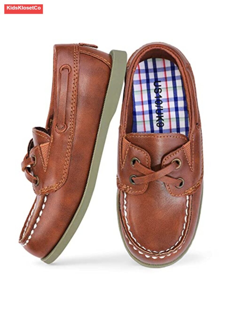 Boys Dress Shoes Slip on Loafers Non Slip Rubber Sole Memory Foam Faux Leather